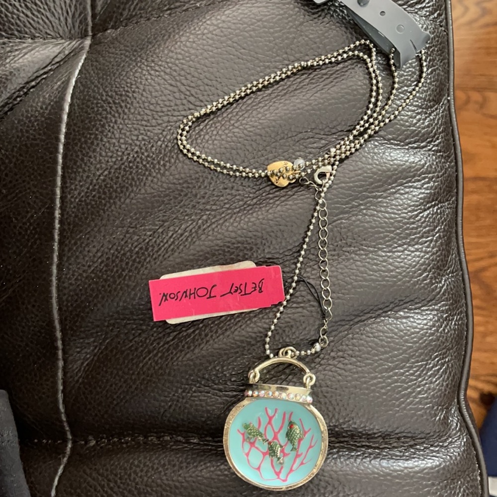 Authentic Betsy Johnson Fish Pond necklace long